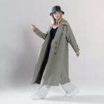 بارانی بلند پشت بند دار