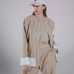 کت و شلوار زنانه کریشه مغزی دار