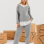 بلوز و شلوار یقه پوپلین