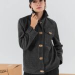 کت کج راه بلند دکمه قفلی