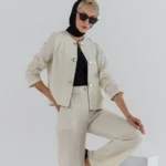 کت و شلوار گونی بافت 6 دکمه