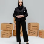 کت زنانه کج راه هندسی پاکتی