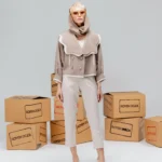 کت زنانه یقه موج دار