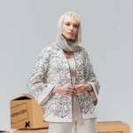 کت زنانه ژاکارد گلدوزی