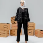 کت زنانه گلدوزی بیسکویتی