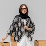 کت زنانه لینن قلاب بافی  هلالی