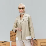 کت زنانه بیسکویتی حلقه دار