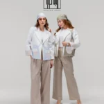 کت لینن لیزری تیکه دوزی