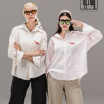 شومیز لینن ایتالیایی گلدوزی اسب