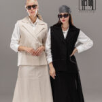 وست و دامن لینن کوک دوزی