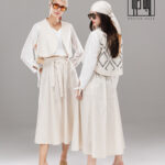 ژیله و شومیز و دامن خرجکار لوزی