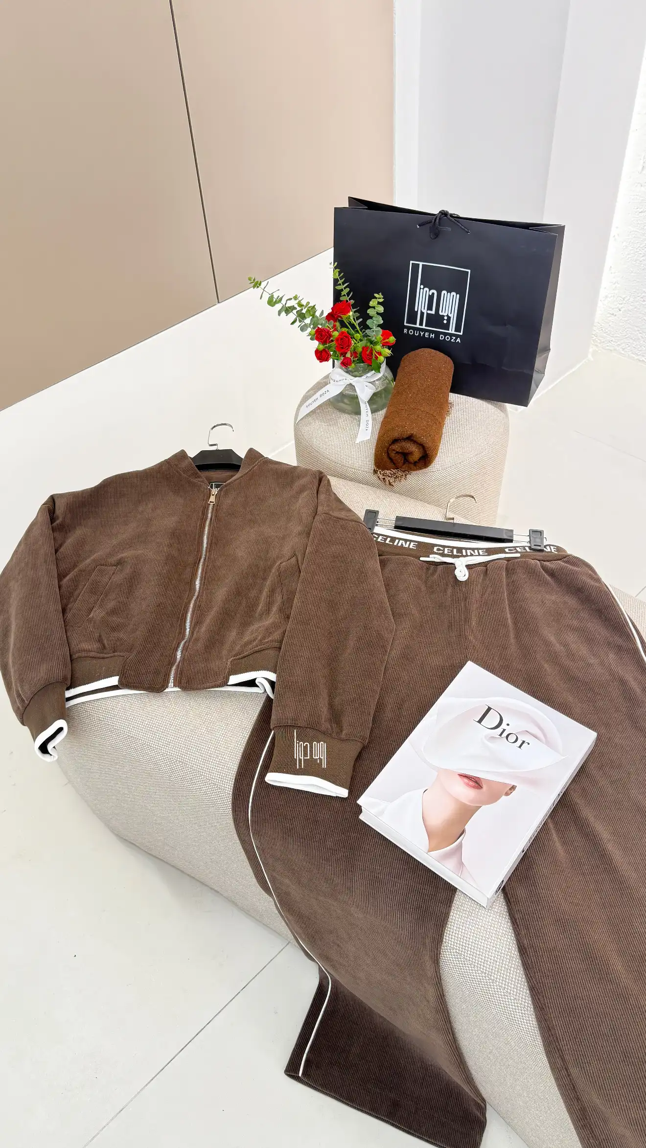 d4095f03-b676-41ff-8a31-99c797e310ab ست بامبر و شلوار مخمل - Image 1