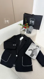 کت فوتر ژاکاردمغزی سفید