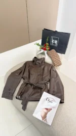 بارانی چرم یقه ایستاده